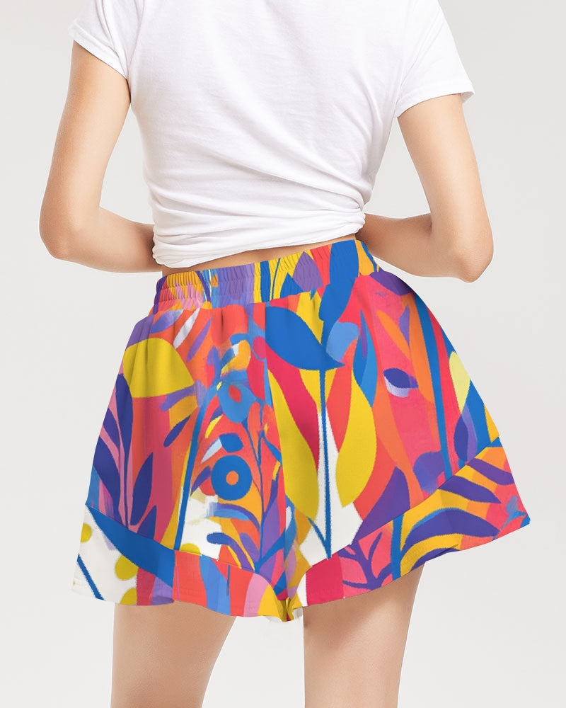 Tasia 3 Women's All-Over Print Ruffle Shorts