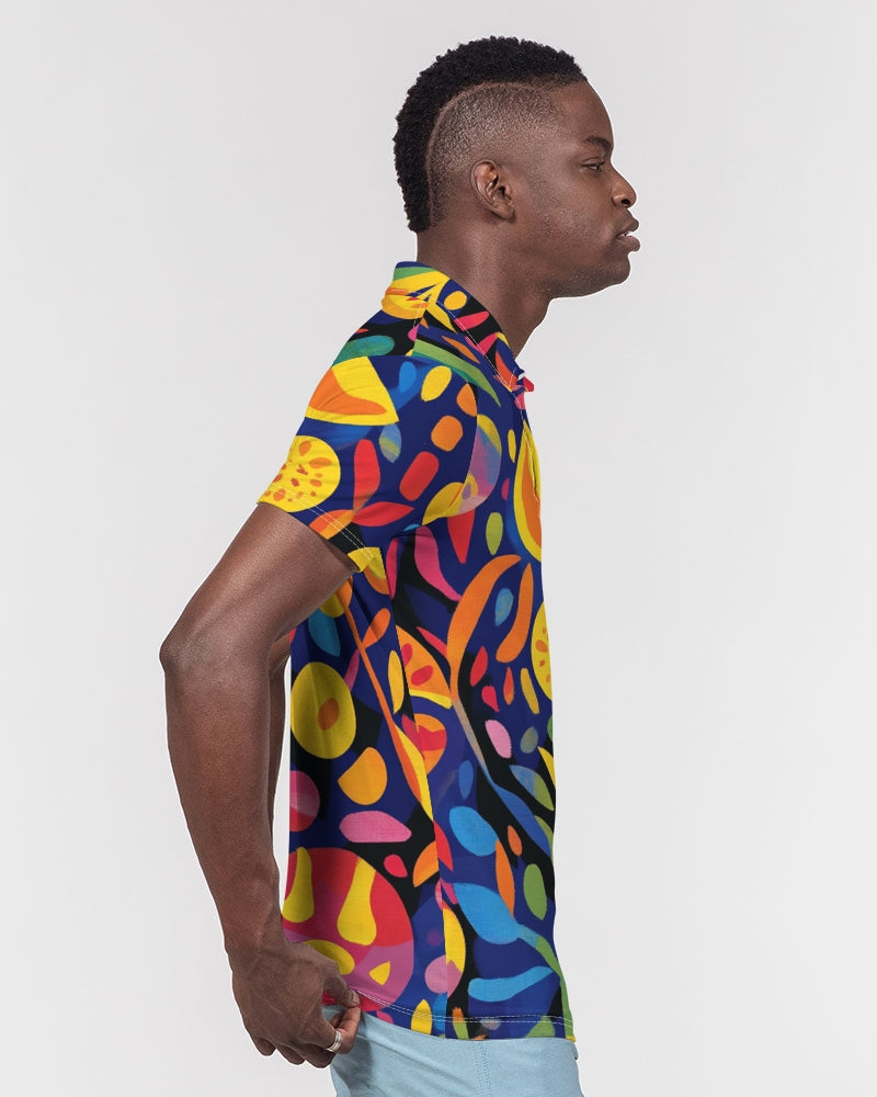 TASIA Men's All-Over Print Slim Fit Short Sleeve Polo