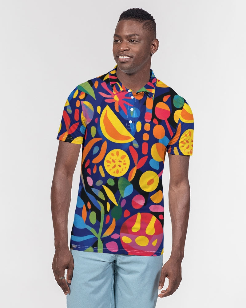 TASIA Men's All-Over Print Slim Fit Short Sleeve Polo