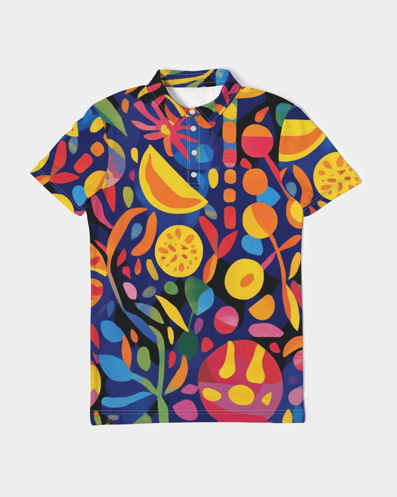 TASIA Men's All-Over Print Slim Fit Short Sleeve Polo