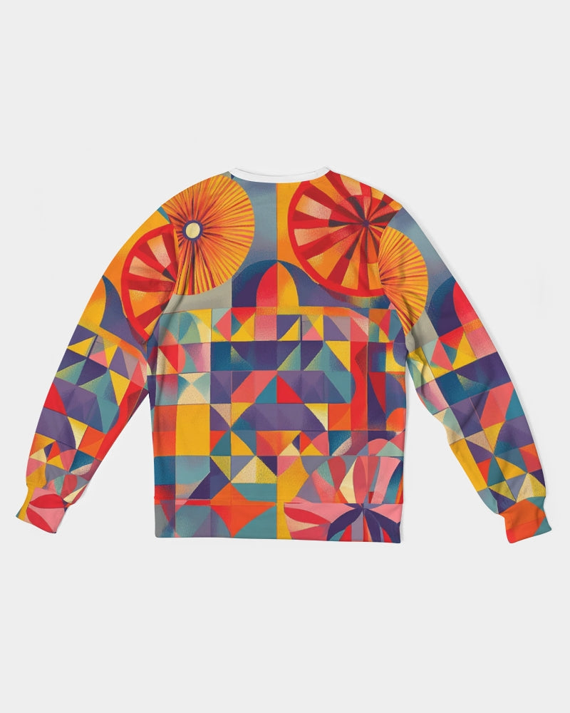 Tasia Men's All-Over Print Classic French Terry Crewneck Pullover