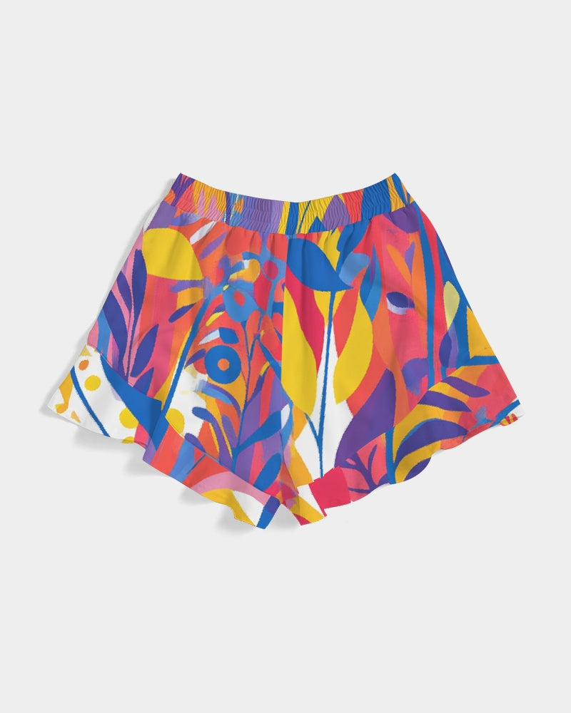 Tasia 3 Women's All-Over Print Ruffle Shorts