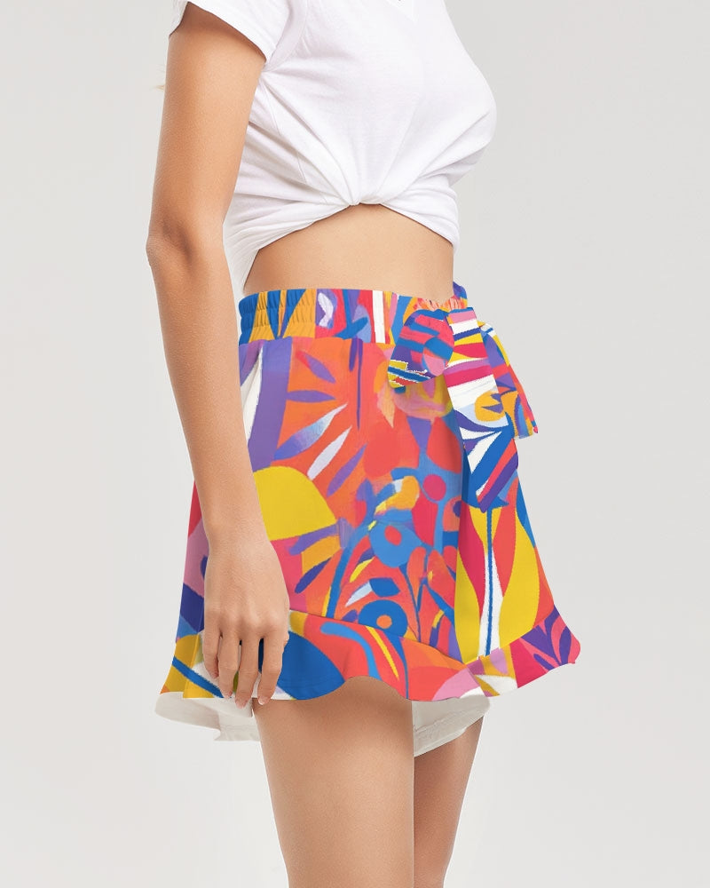Tasia 3 Women's All-Over Print Ruffle Shorts