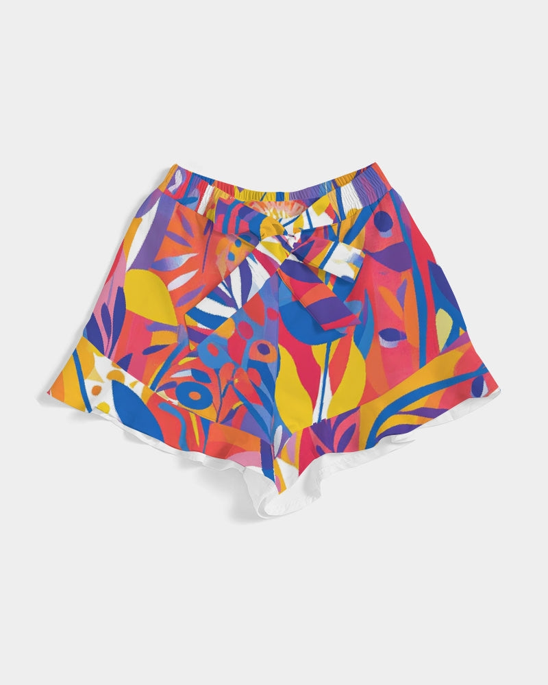 Tasia 3 Women's All-Over Print Ruffle Shorts