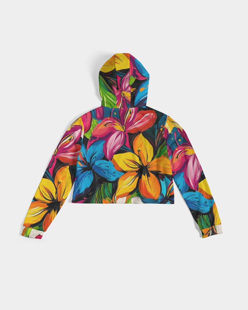 Tasia 2 Women's All-Over Print Cropped Hoodie