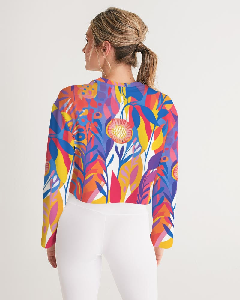 Tasia 3 Women's All-Over Print Cropped Sweatshirt