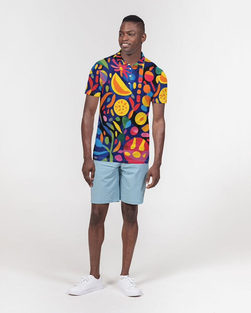 TASIA Men's All-Over Print Slim Fit Short Sleeve Polo