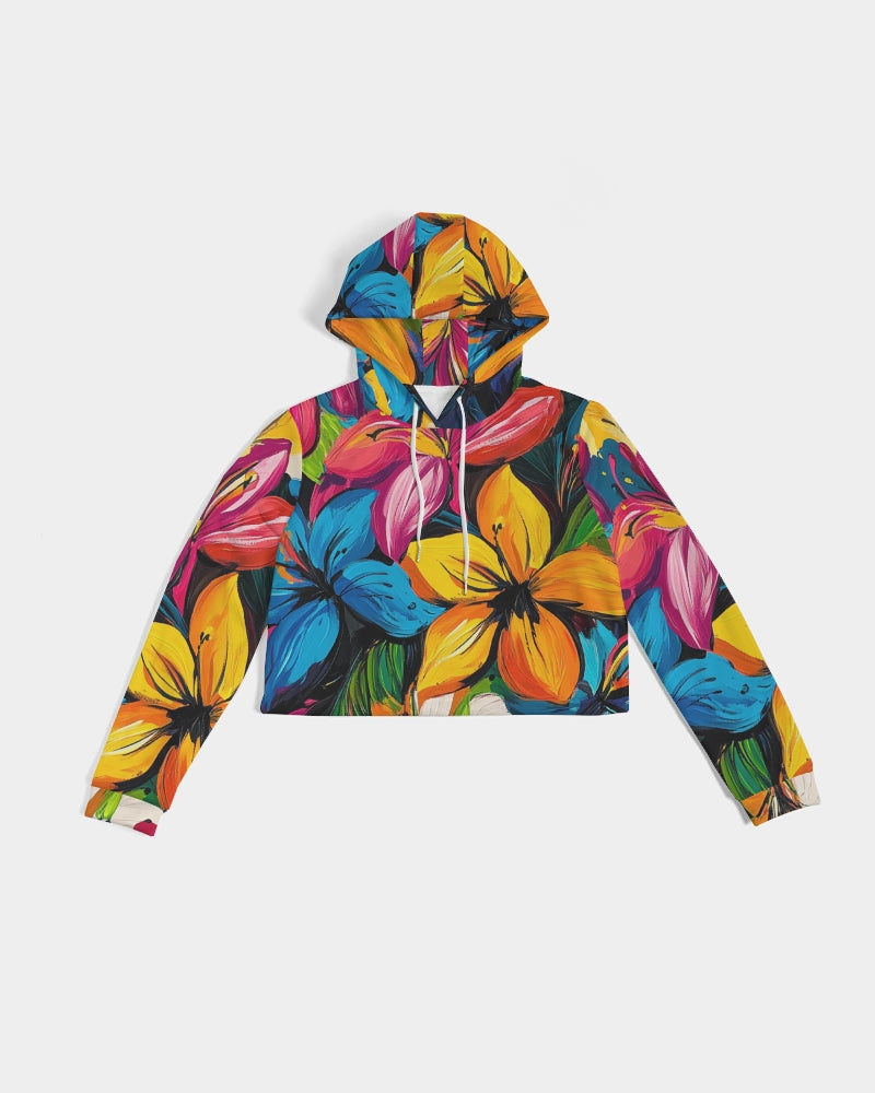 Tasia 2 Women's All-Over Print Cropped Hoodie
