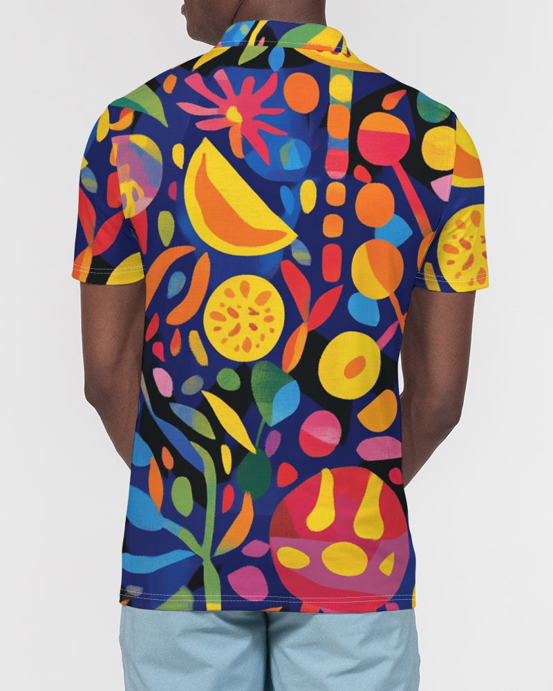 TASIA Men's All-Over Print Slim Fit Short Sleeve Polo